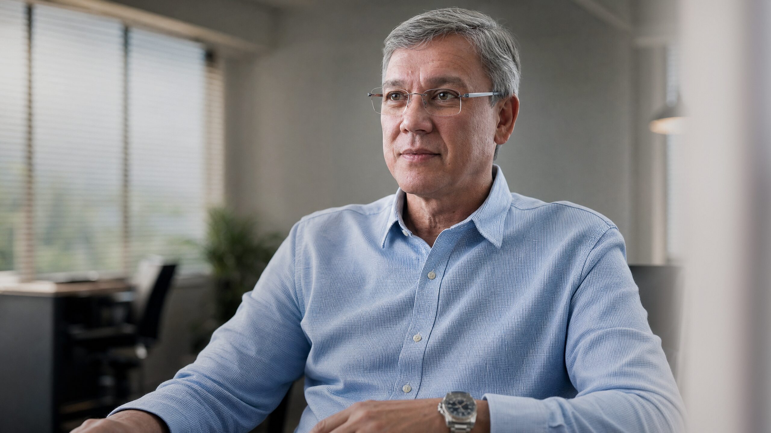 Dr. Afonso Salgado em seu consultório